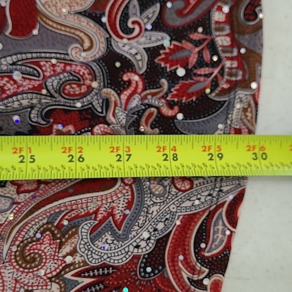 NWT New Directions Paisley V-Neck Tunic with sparkling dots size Large - Picture 6 of 6